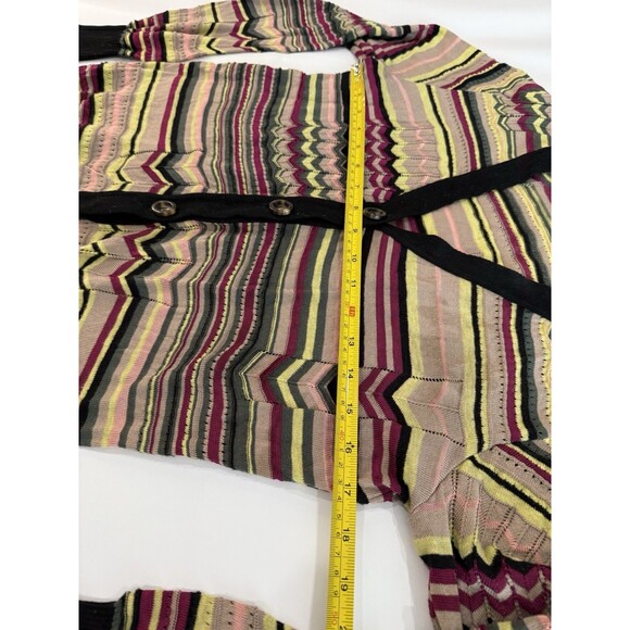 Missoni Sz 10 S/M Fine Knit Long Chevron Zig-Zag Iconic Cardigan Sweater - Picture 11 of 13